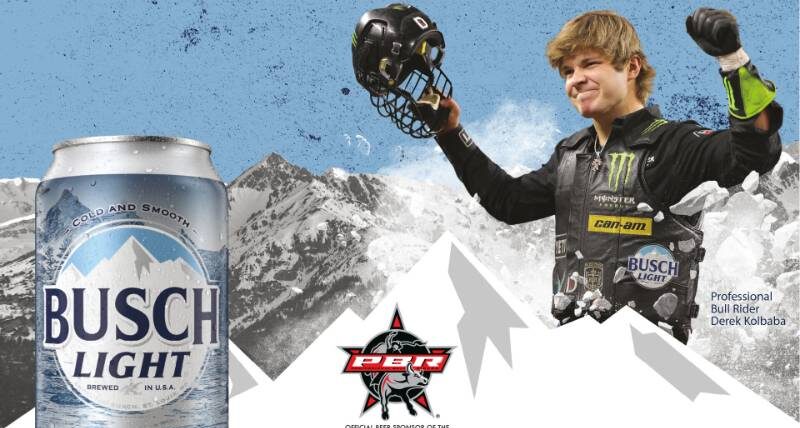 , Busch Light Beer Sponsors Professional Bull Rider Derek Kolbaba