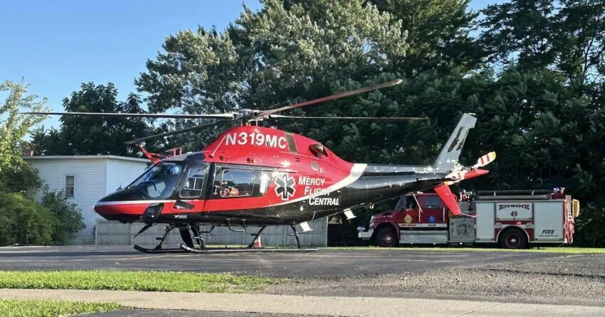 Pengendara Sepeda Motor Dilarikan dengan Helikopter dari Kecelakaan di Seneca County; Whiskey Hill Rd. Ditutup Sementara