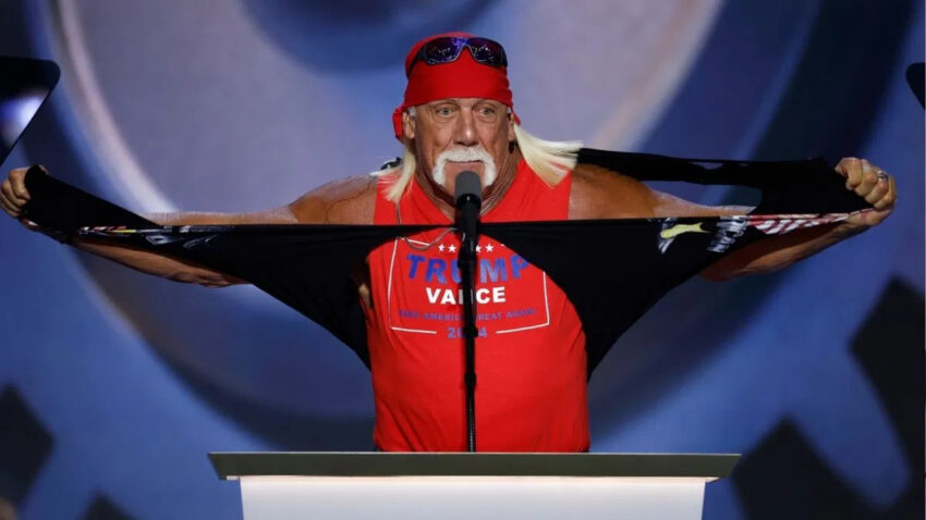 Hulk Hogan Rips Off His Shirt & Declares